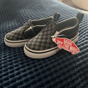 Toddler Vans shoes, size 6 checkerboard print